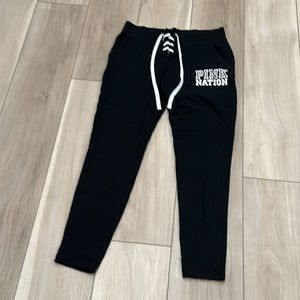 EUC PINK Victoria’s Secret Black Athletic Sweat Pants Size XS X-Small Sweatpants